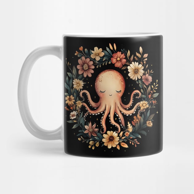 Enchanted Octopus Art – Mystical Deep Sea Creature Illustration by TuncGK